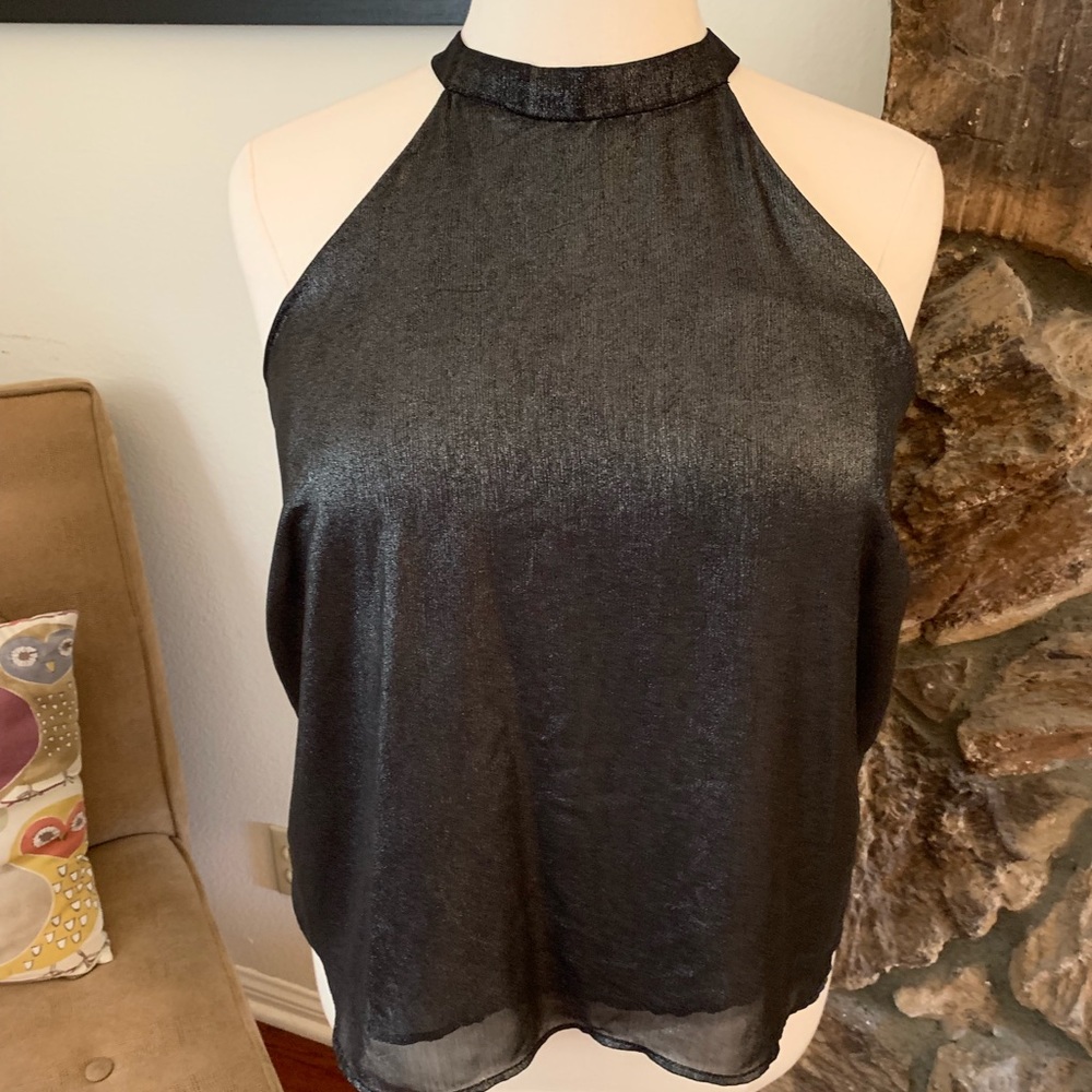 NWOT Forever 21 charcoal metallic flowing tank